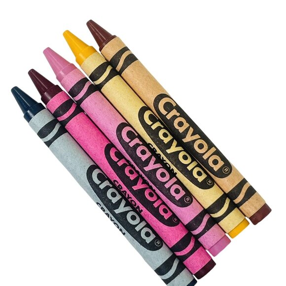 Crayola Crayon Retired Vintage 5 Loose NEW Indian Red Dandelion Thistle Teal Mul - Picture 4 of 7
